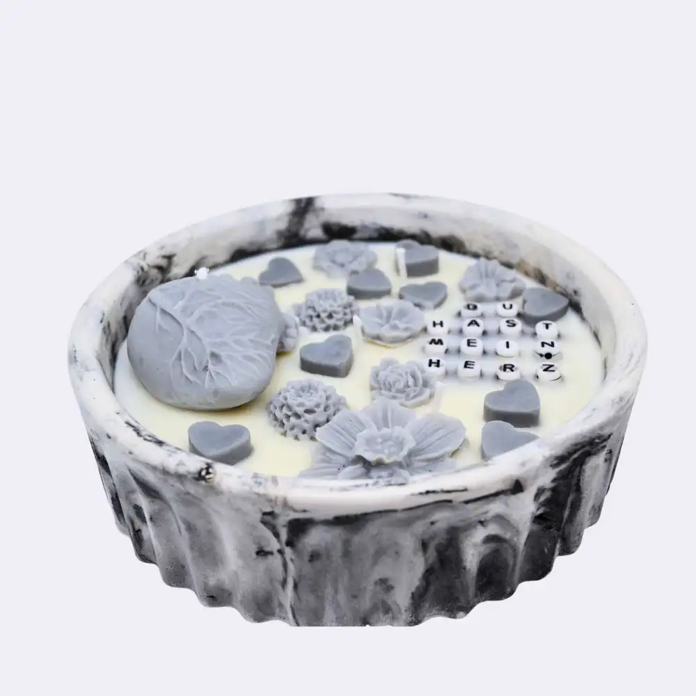 Duftkerze "„Du hast mein Herz“, grau