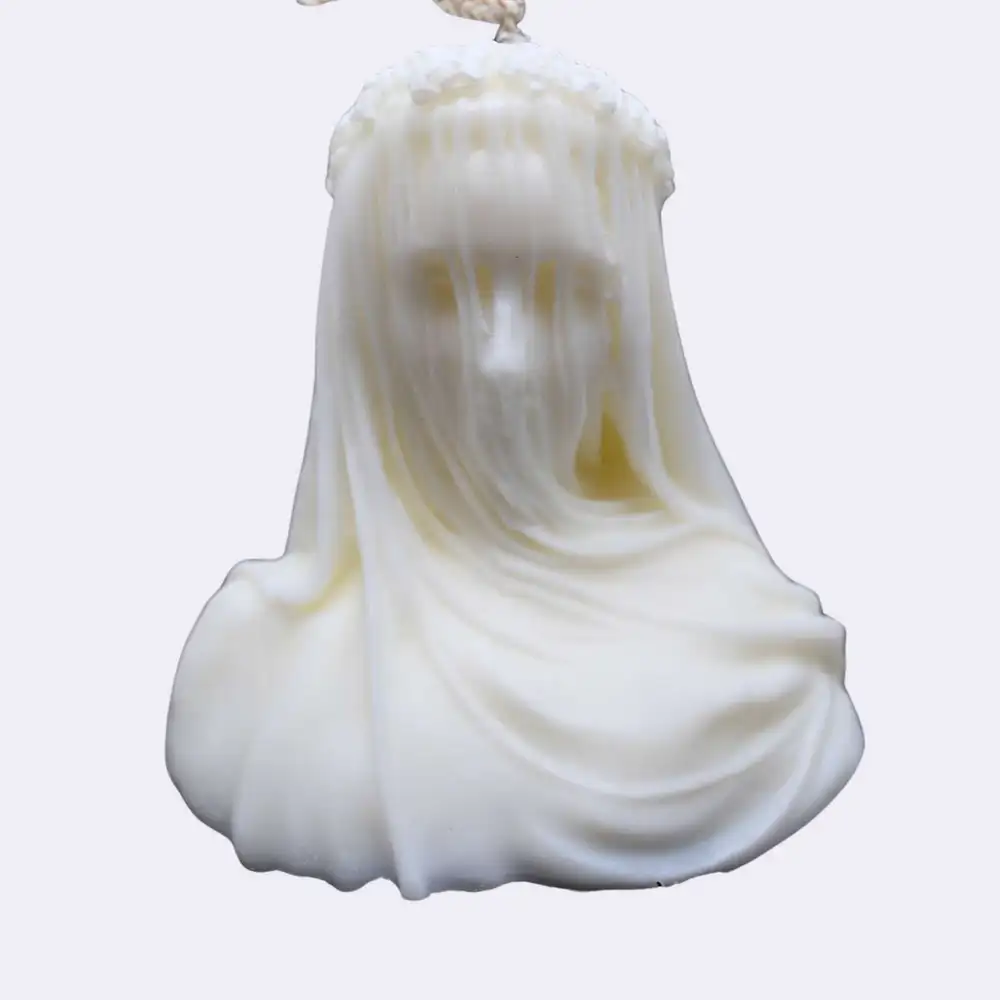 Dekokerze "Mysterium der Anmut", weiß