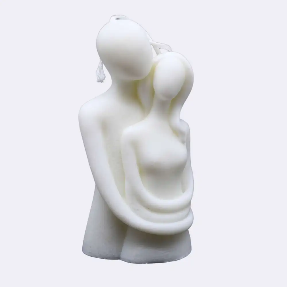 Dekokerze "Zärtlichkeit", weiß