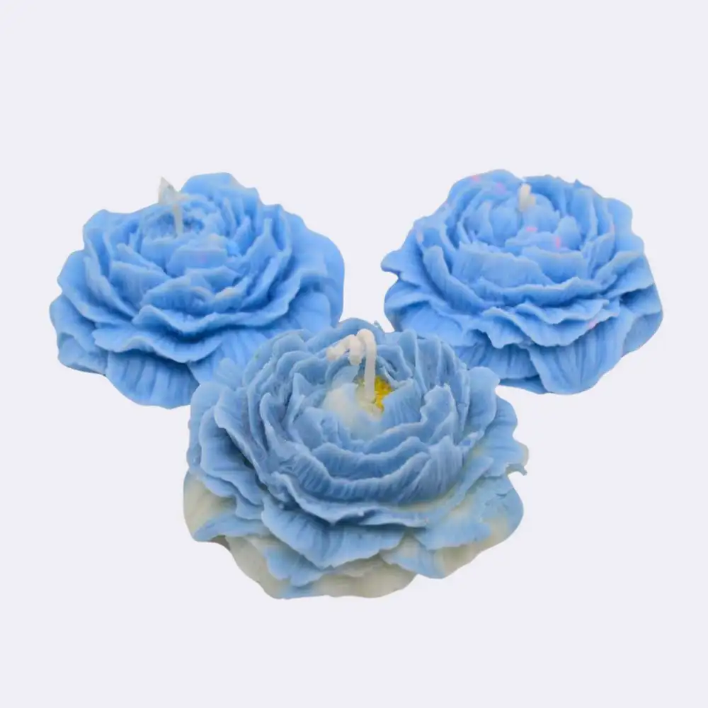 Dekokerze "Rose", blau