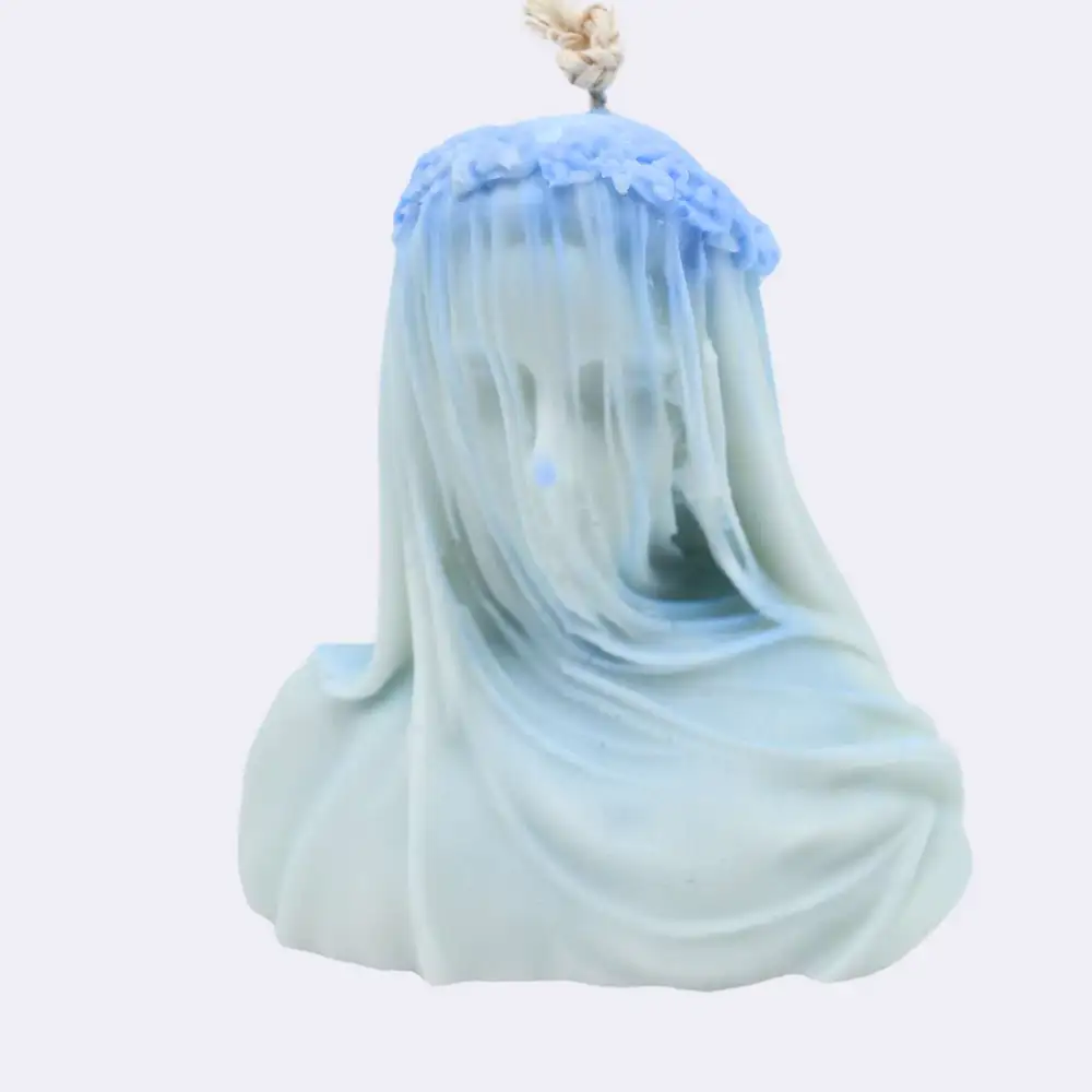 Dekokerze "Mysterium der Anmut", ein wenig blau