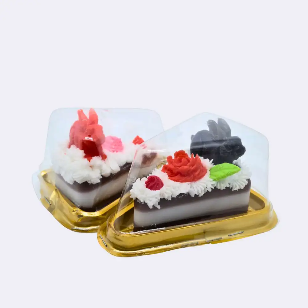 Dekokerze „Ostertorte mit Hase“, schwarz