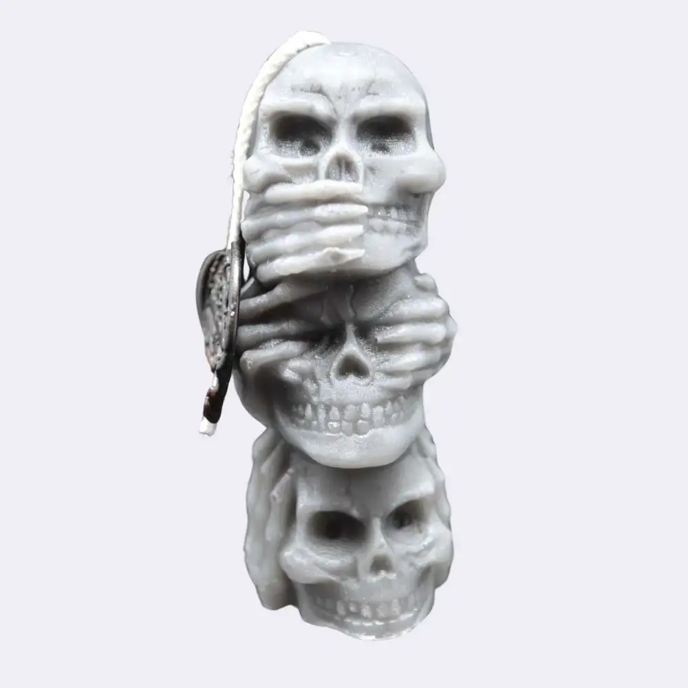 Dekokerze "Stille Wächter", grau