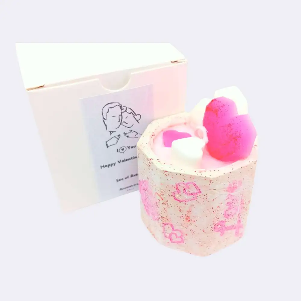 Duftkerze „Happy Valentine’s Day“ mit Rosenduft