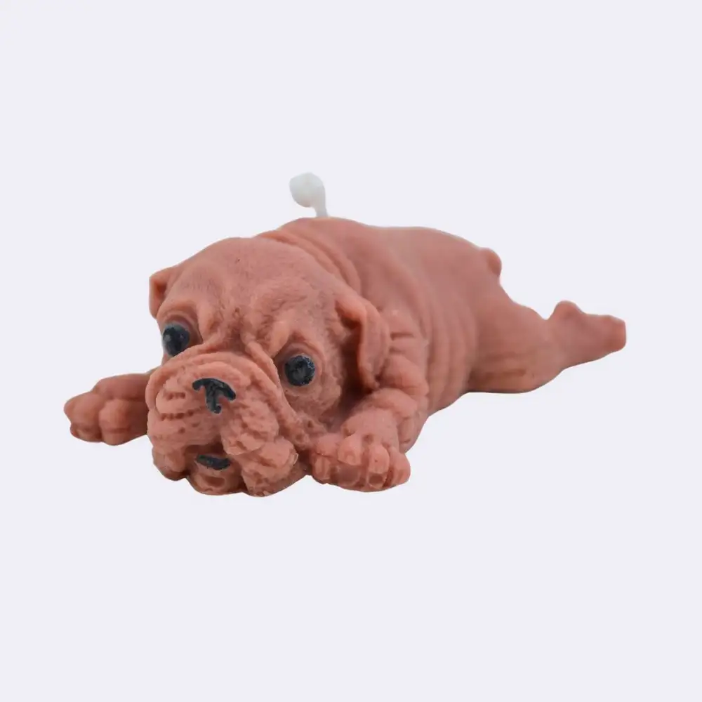 Dekokerze "Süßer Hund", braun – Bild 2