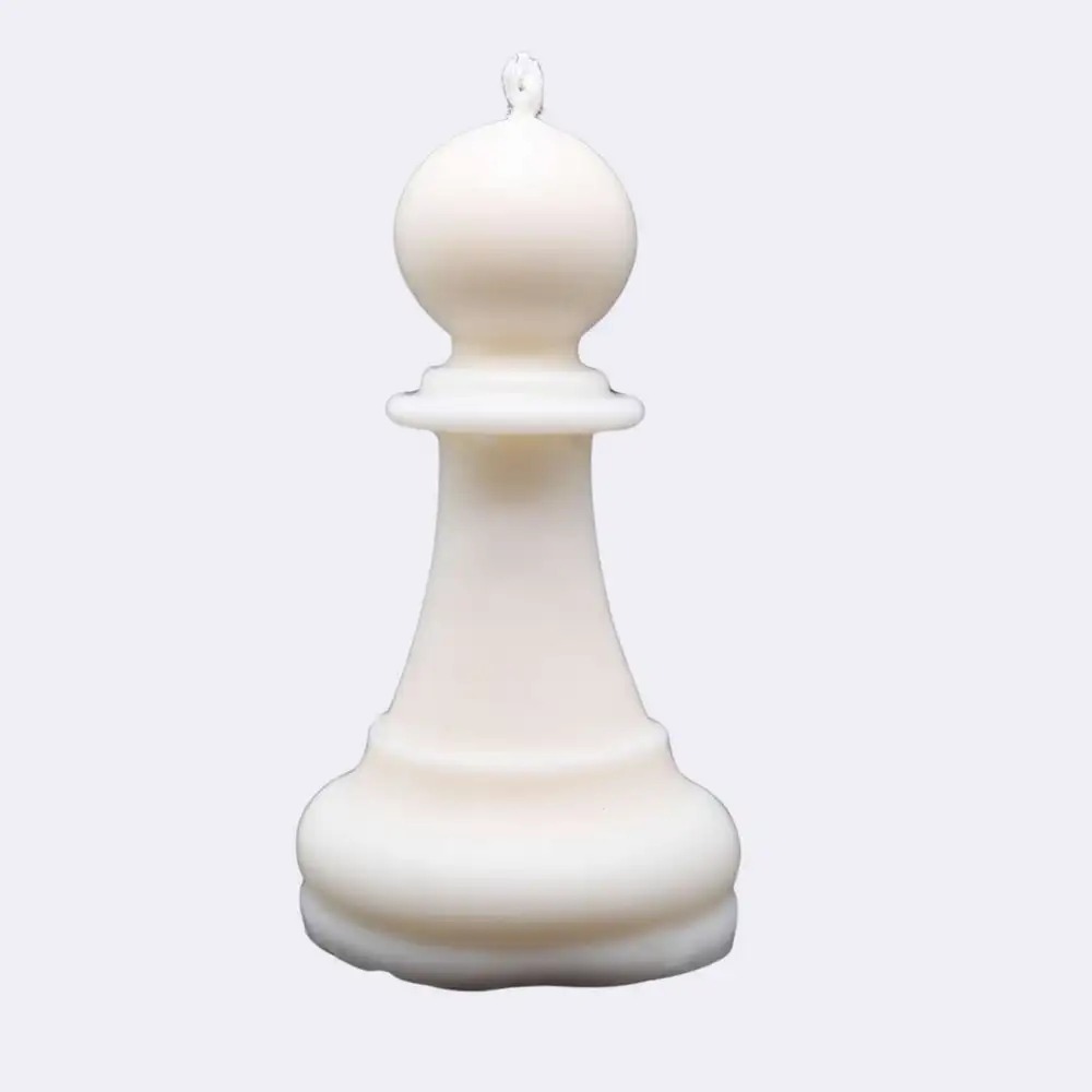 Dekokerze „Schachfigur - Bauer“, weiß