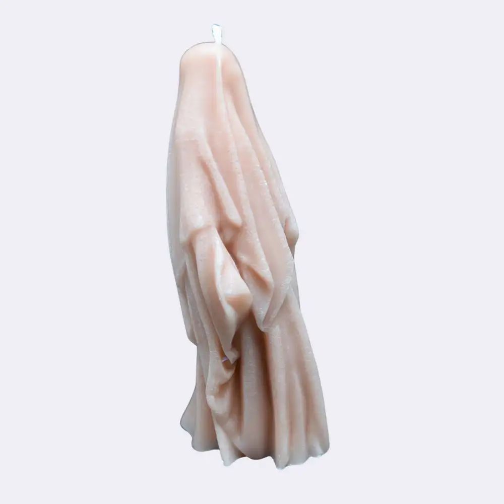 Dekokerze "Schleier des Geistes", beige