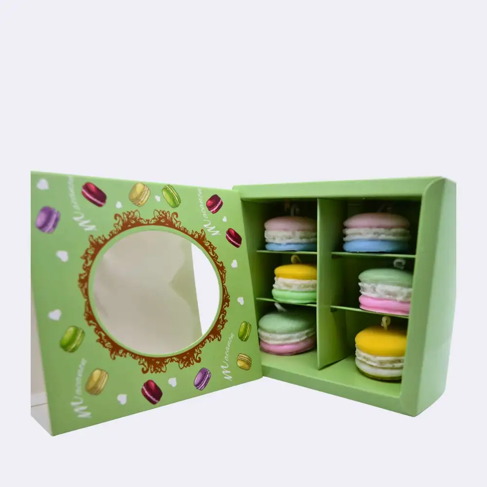 Dekokerze "Macarons", bunt