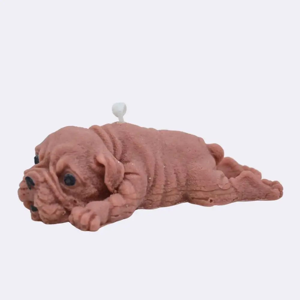 Dekokerze "Süßer Hund", braun – Bild 2