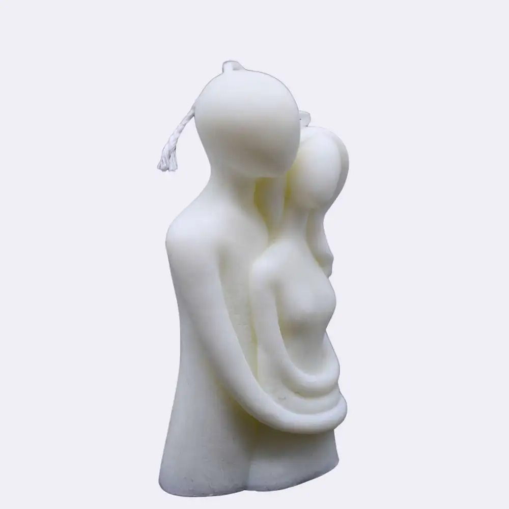 Dekokerze "Zärtlichkeit", weiß – Bild 2