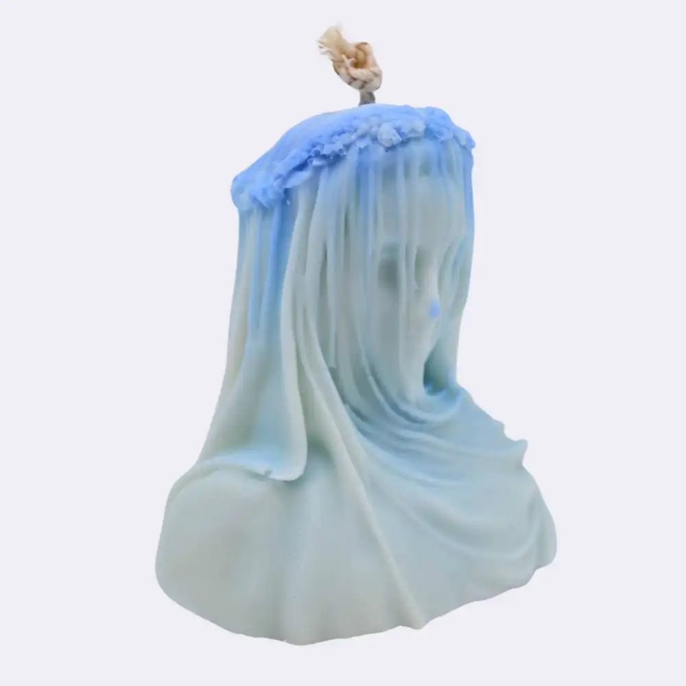 Dekokerze "Mysterium der Anmut", ein wenig blau – Bild 2