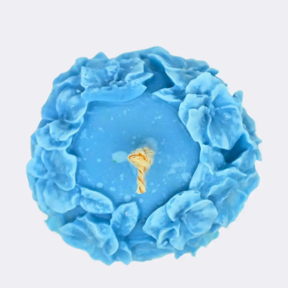 Dekokerze „Vergissmeinnicht“, blau – Bild 2