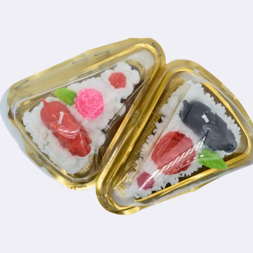 Dekokerze „Ostertorte mit Hase“, schwarz – Bild 2