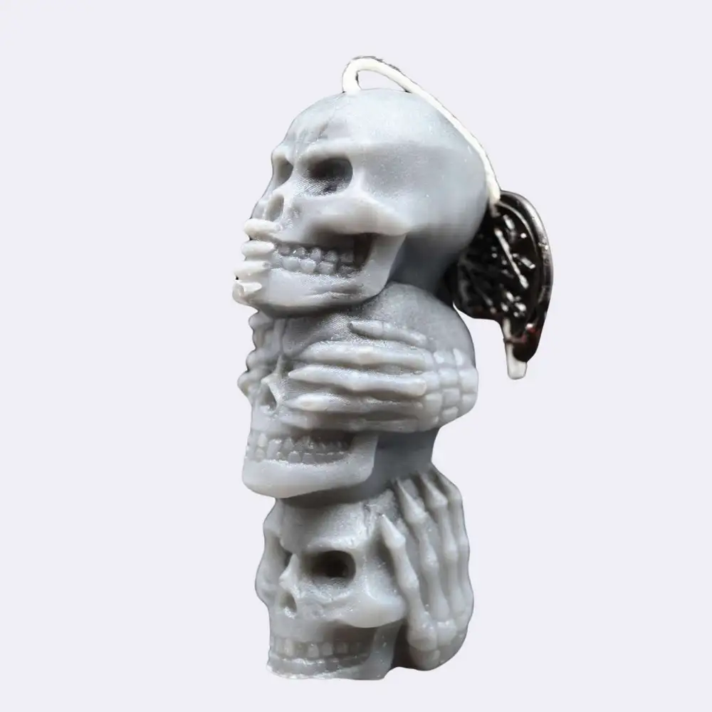 Dekokerze "Stille Wächter", grau – Bild 4