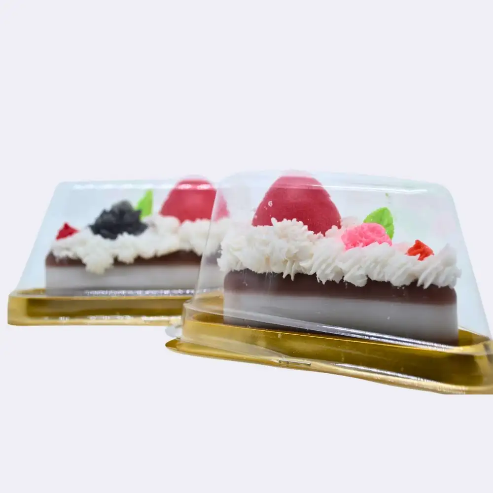 Dekokerze „Ostertorte mit Ei“, rot – Bild 2