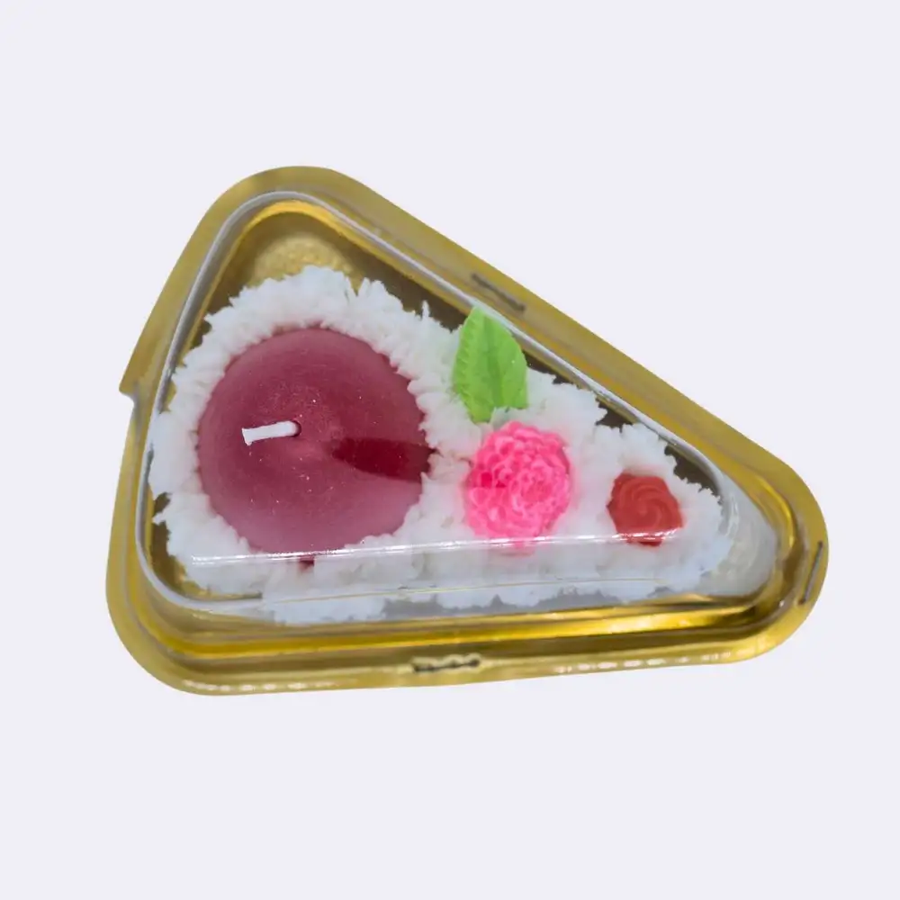 Dekokerze „Ostertorte mit Ei“, rot – Bild 3