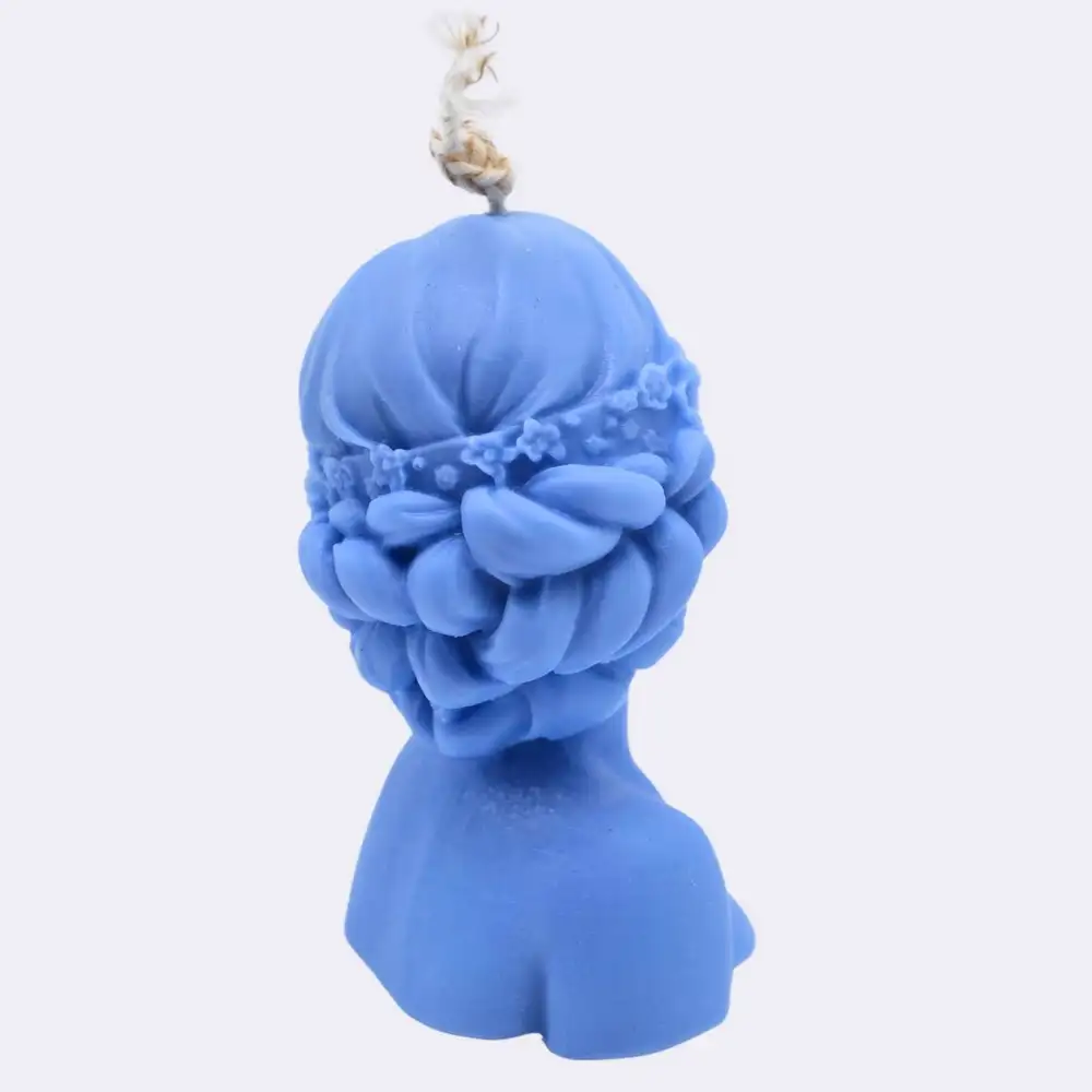 Dekokerze "Blumen der Unschuld", blau – Bild 3