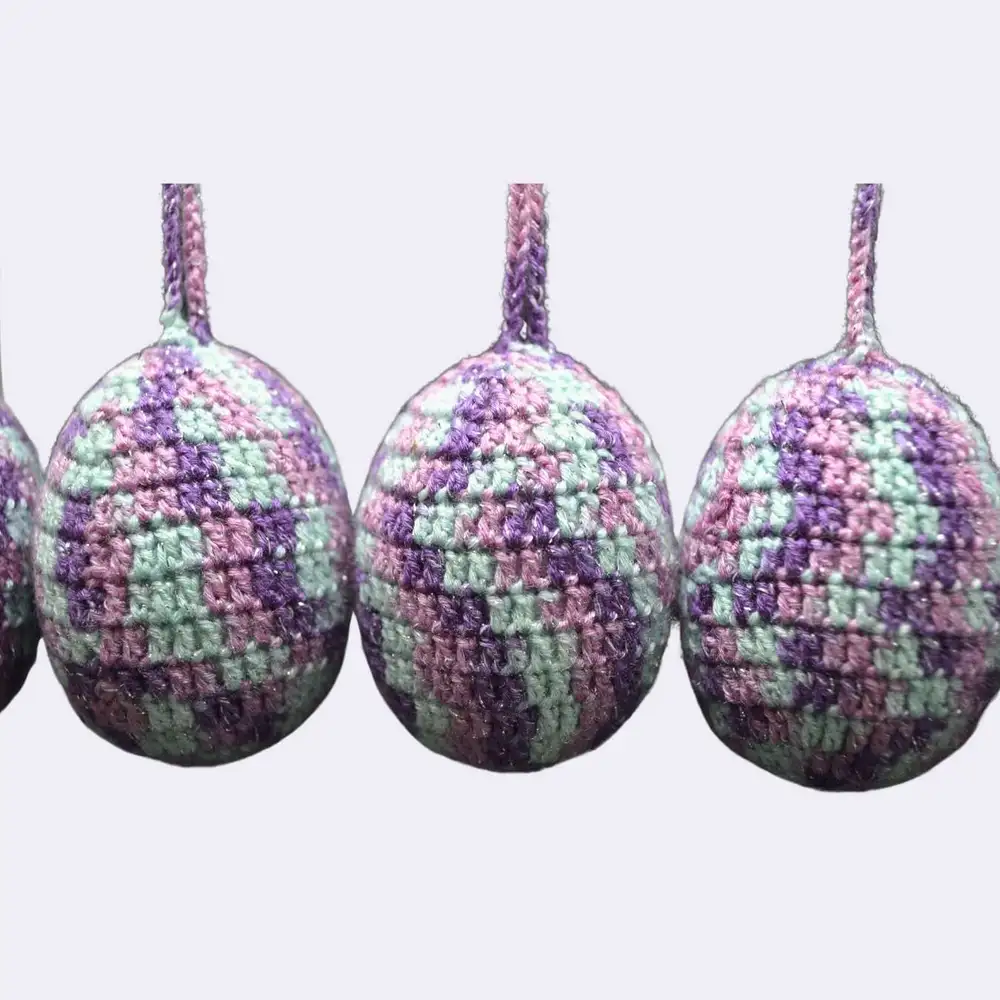 Dekorative Ostereier „Violette Vielfalt“,Set 5 St. – Bild 2