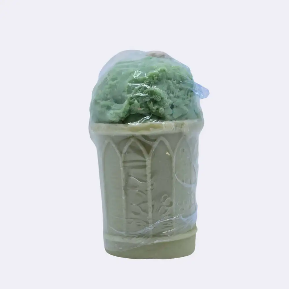 Dekokerze „Eiswaffel“, Pistazien – Bild 2