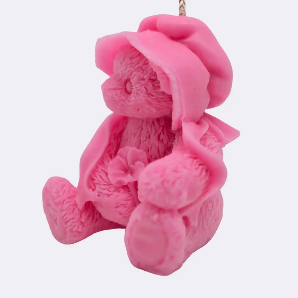 Dekokerze "Märchenbär", pink – Bild 2