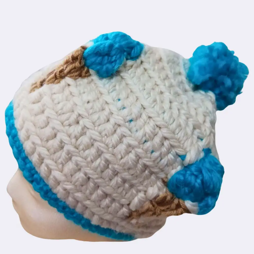 Handgehäkelte Eiscreme-Mütze aus Wolle – Warm, Einzigartig & Verspielt – Bild 4