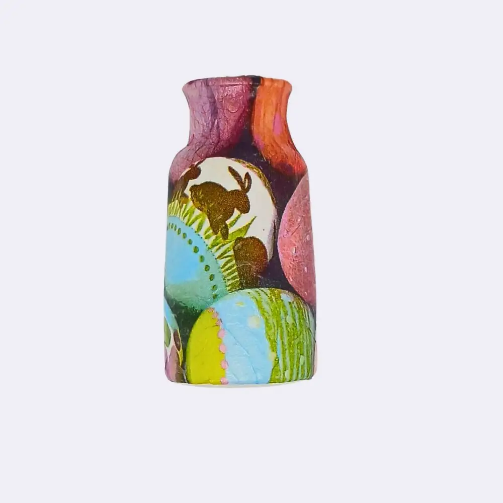 Oster-Gipsvase – Handgefertigt und Dekoriert im Osterdesign