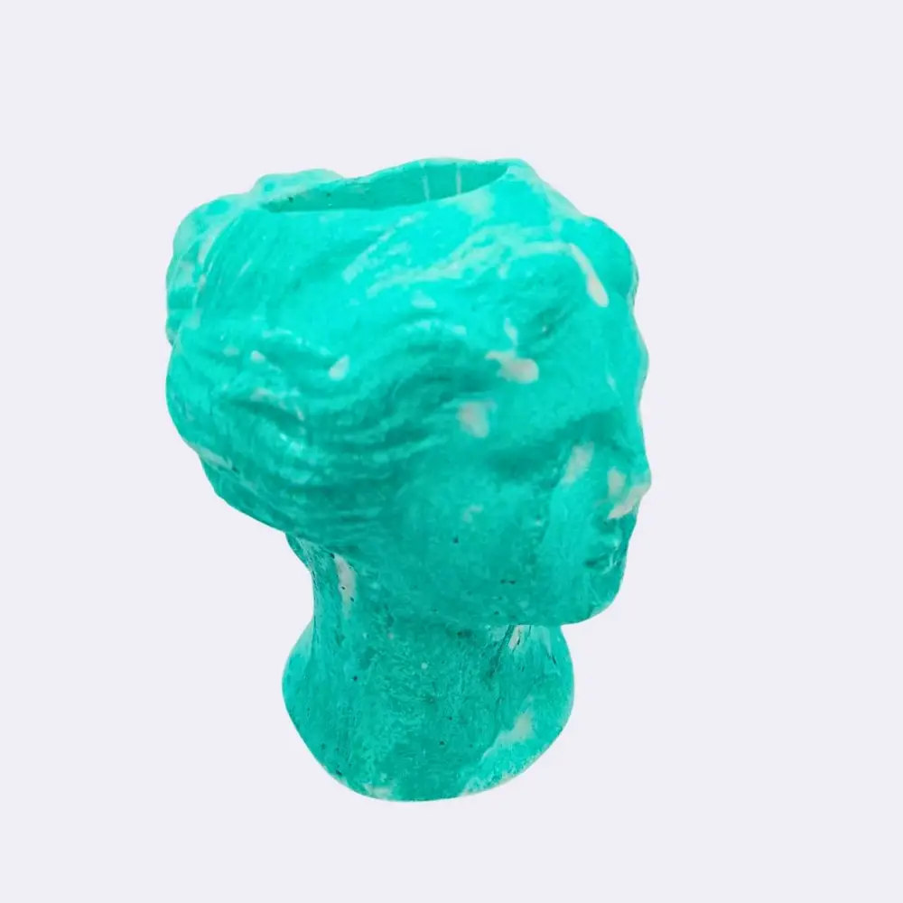 Antike Kopf-Vase – Einzigartiges Design in Grün-Blautönen – Bild 2