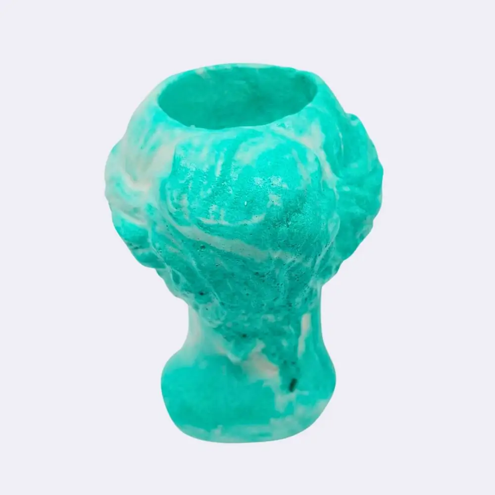 Antike Kopf-Vase – Einzigartiges Design in Grün-Blautönen – Bild 3