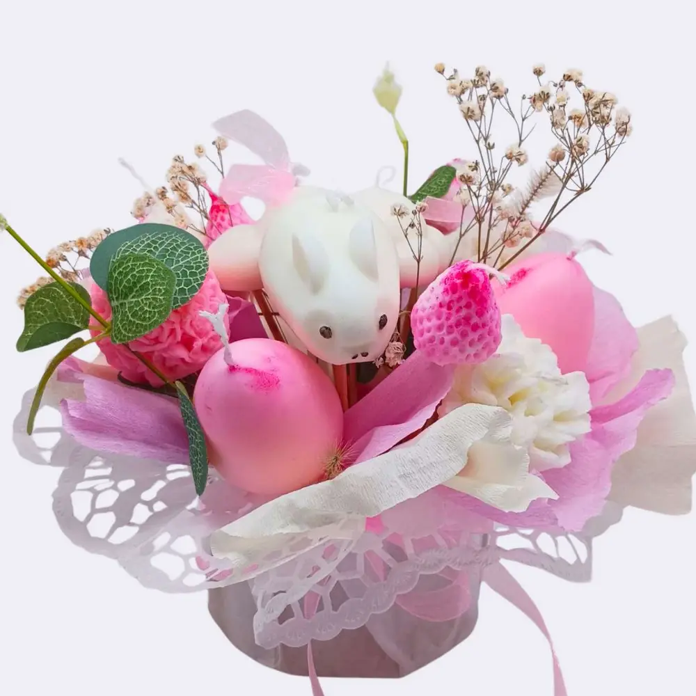 Kerzenstrauß - Frühlingszauber