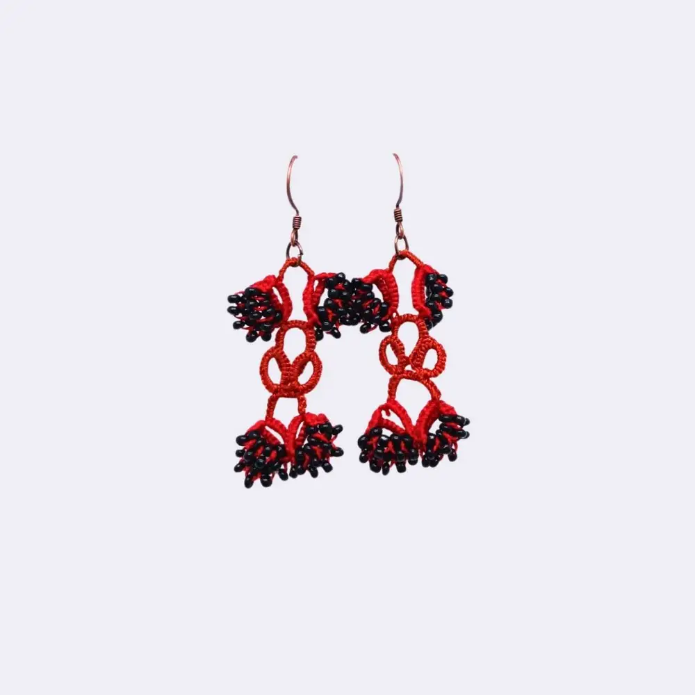 Ohrringe "Mohnblüte der Nacht" – Bild 2