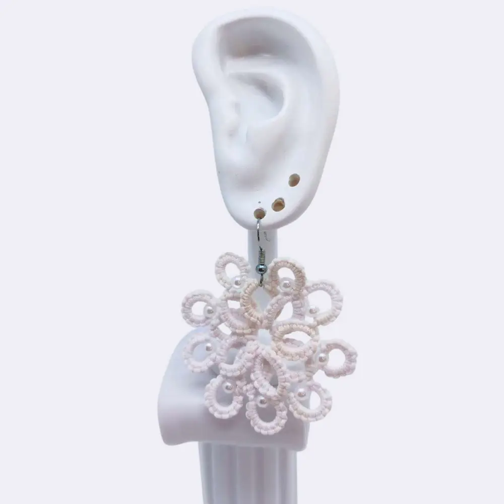 Ohrringe "Schneeflockenzauber"-Occhi-Technik